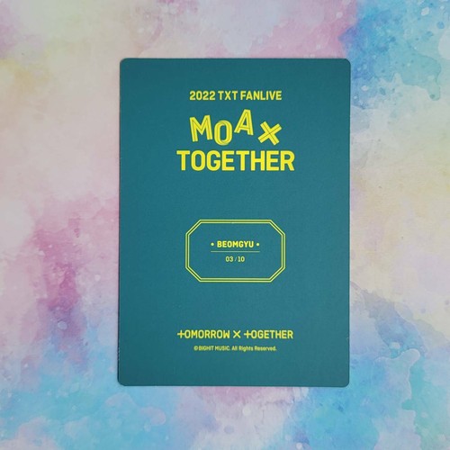 MINI TARJETA FOTOGRÁFICA TOMORROW X TOGETHER 2022 TXT FANLIVE MOA X TOGETHER MD Oficial - Imagen 87 de 203