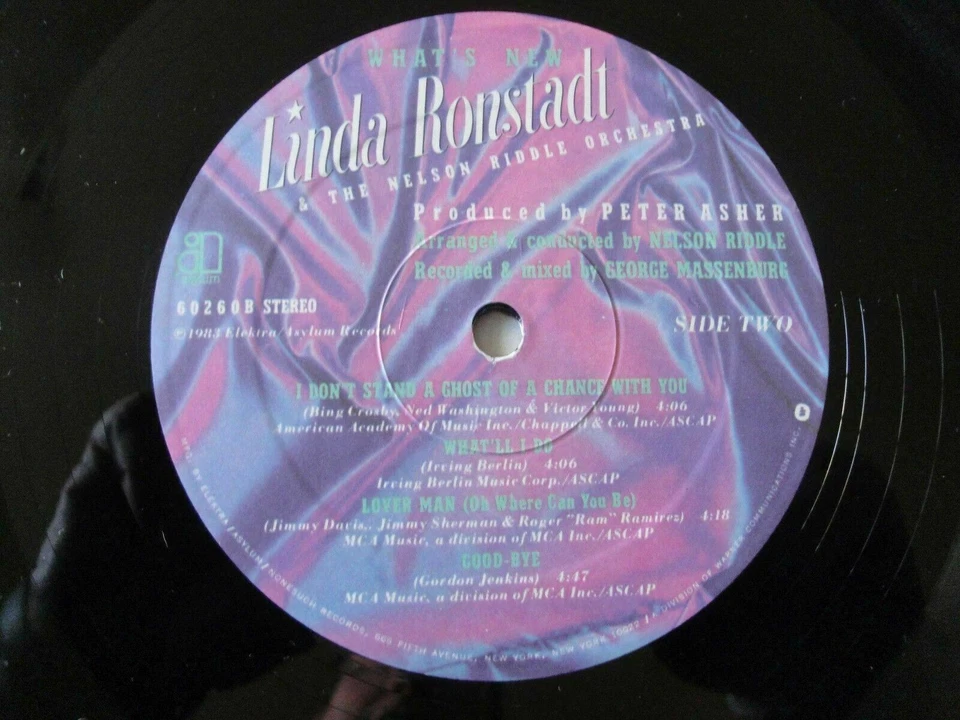 LINDA RONSTADT & THE NELSON RIDDLE ORCHESTRA WHAT'S NEW VINYL LP 1983 ASYLUM REC Foto 4 de 4