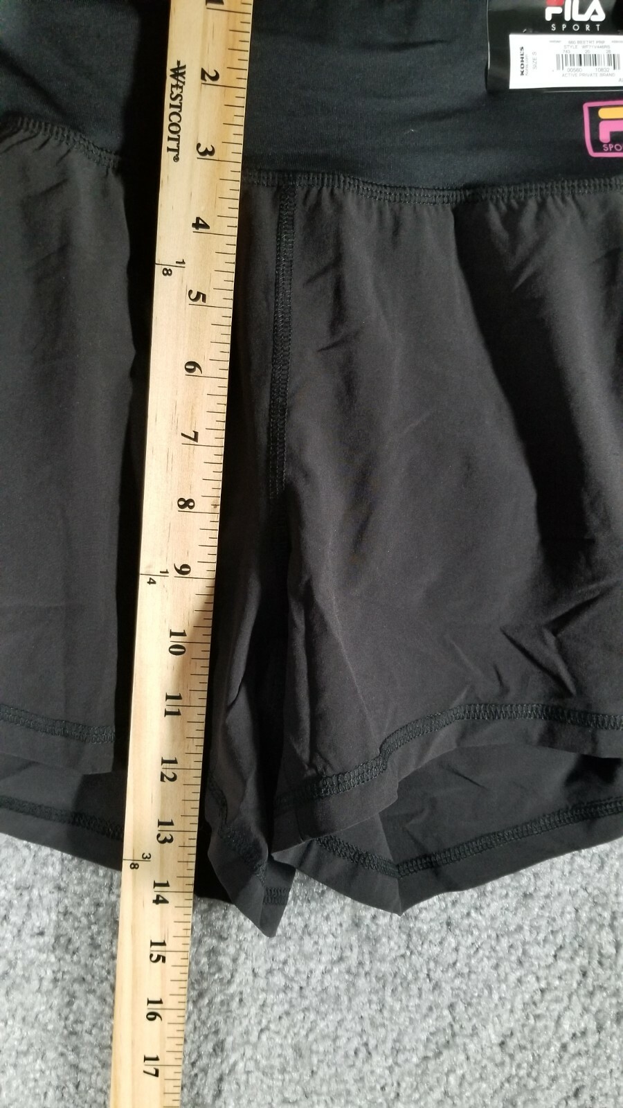 Pantaloncini Fila Donna Tg S Sport Color Block Nero Nuovi con etichette Fitness Attivo Allenamento Palestra