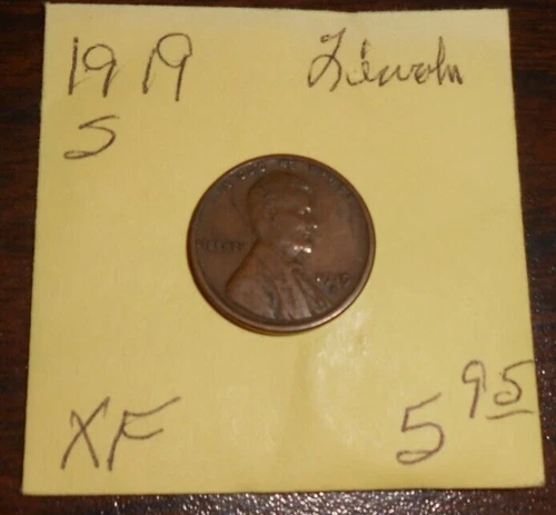 1919 S LINCOLN WHEAT CENTS - XF