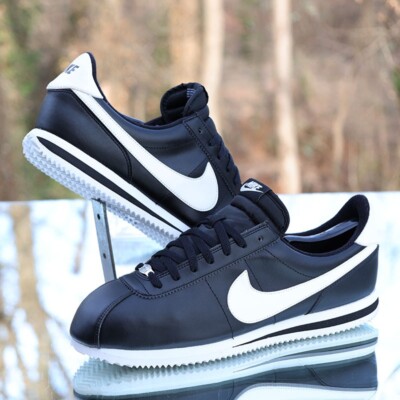 Nike Cortez Basic Leather Black White Men's Size 13 Custom 819719