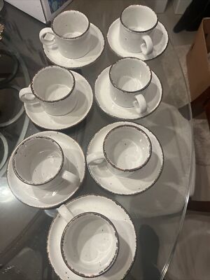 7 Midwinter Stonehenge Creation Tea Cups and Saucers