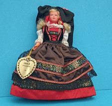 Poupée folklorique Alsace Le Minor étiquette doll vintage