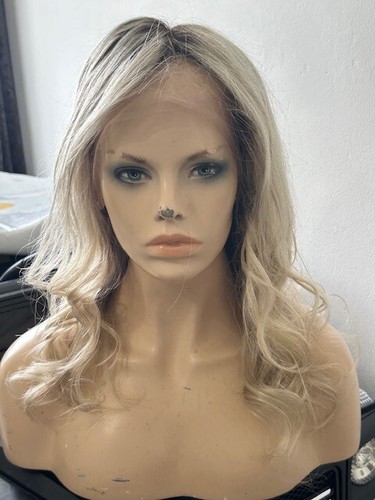 Blonde Full Lace Wig, 100% Human Hair Brand New ROOTED. 14” - Picture 11 of 23
