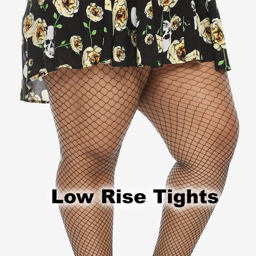 SZ : XL 1X/2X LOW RISE FISHNET TIGHTS 