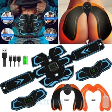 EMS ABS Abdominal Belt Muscle Trainer Stimulator Toning Smart Training Belt USB