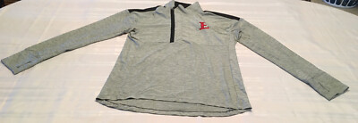 Under Armour M loose gray black pullover long sleeve, embroidered E on front 