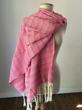 Portabebés Mexicano Rebozo Algodon Labrado Fucsia Rosa Mexicano Mantón Doula