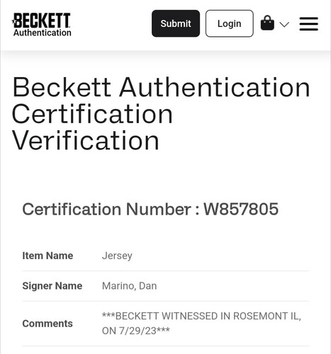DAN MARINOš„Miami Dolphins Autographed Mitchell & Ness AUTHENTIC Jersey BECKETT - Picture 4 of 12