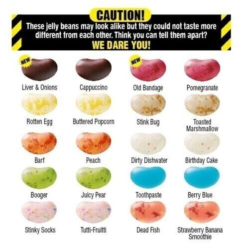 6x Jelly Belly Bean Boozled 6th Edition 45g Refill Candy Jelly Beans - Picture 3 of 3
