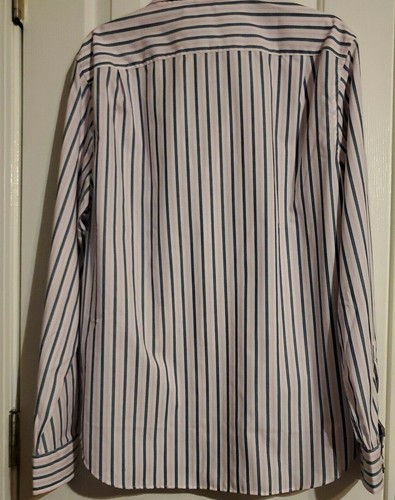 Nautica Mens' Casual Button Wrinkle Resistant Size L Pink/Grey Stripes NWT - Picture 6 of 6
