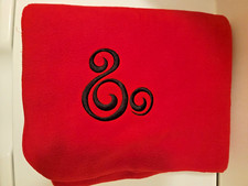 Manta polar roja suave bordada remolino Mickey NUEVA