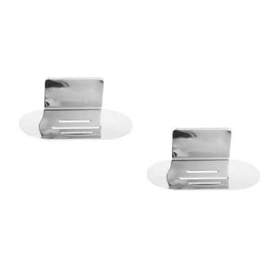  2pcs Edelstahl No-Drill-Seifenhalter für die wand montierte Seifenschale für