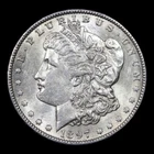 * 1897-o Key Date  Morgan Dollar $1 * Nice Breast Feathers * BU + * Rare In MS *