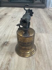 Vintage Craftsman Brass Blow Torch - Wooden Handle Welding Tool - Display Only