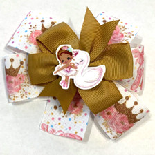 Beautiful Ballerina and Swan inspired hairbow for girls.