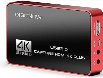 DIGITNOW 4K Plus Video Capture Card, USB3.0 HDMI Game Capture, 4K60 HDR Capture