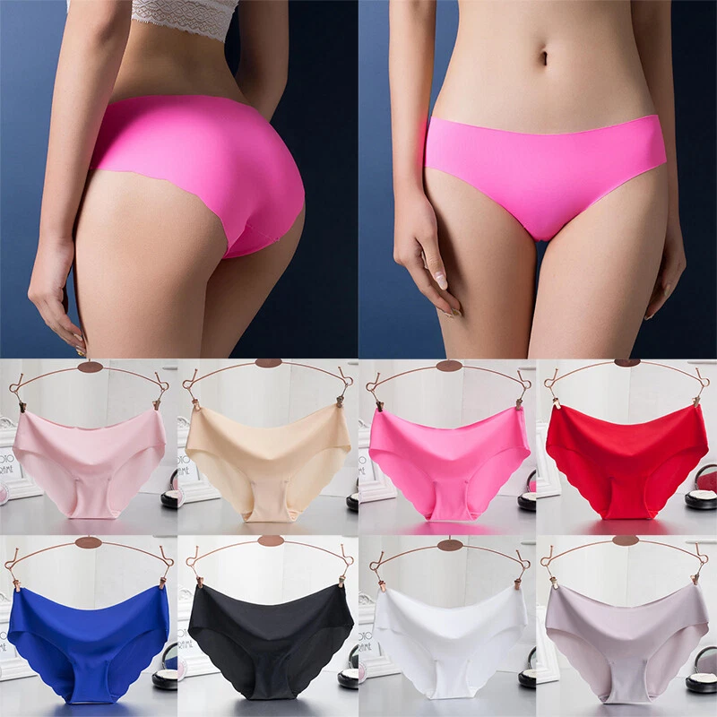 Ultra-thin Panties Women Sexy Seamless Briefs Solid Underwear Underpants  Knicker