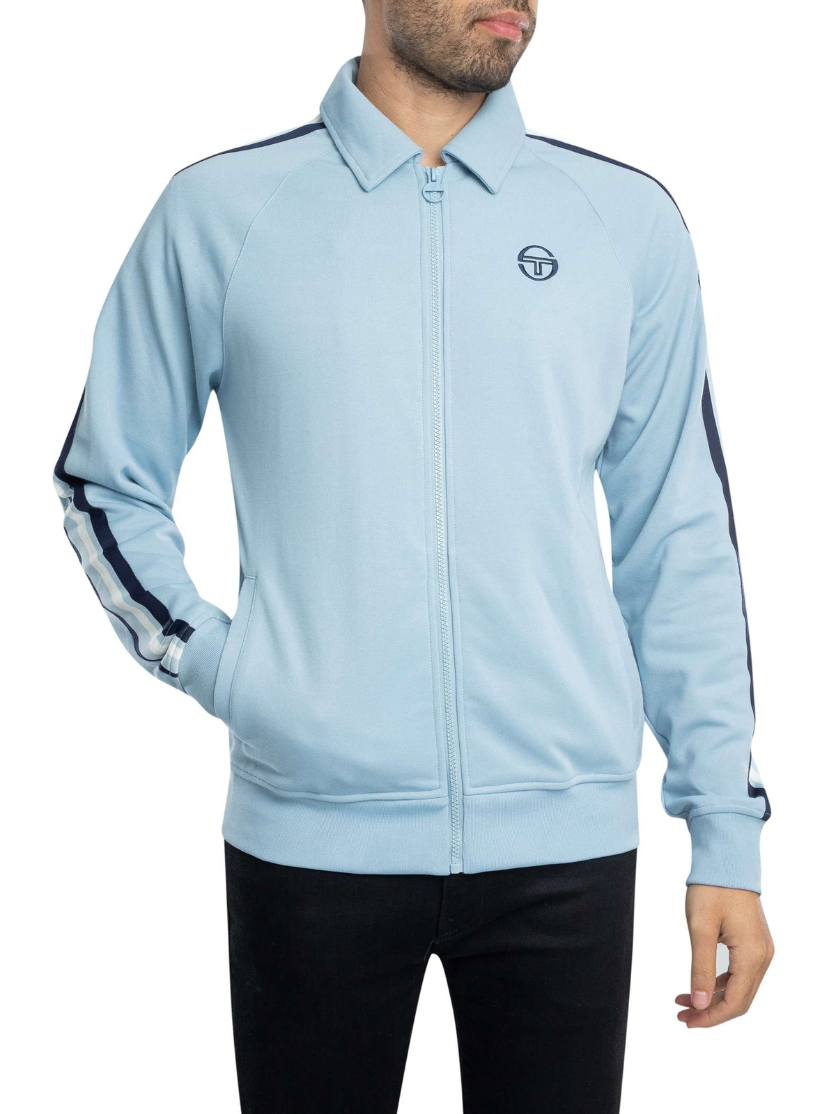Мужская спортивная куртка Sergio Tacchini Renshaw Tape синяя 6590₽