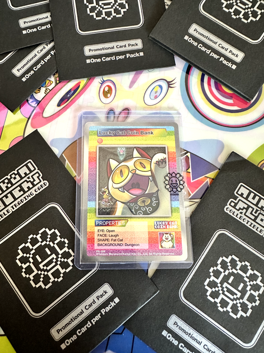 Takashi Murakami Card Lucky CAT Coin Bank SET OF 3 PR-009 Takashi Murakami Card Lucky CAT Coin Bank SET OF 3 PR-009