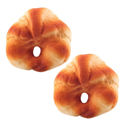 5 Pack Imitierter Flacher Bagel Fotografie Requisiten Brotmodell Nachbildung - Zdjęcie 7 z 10