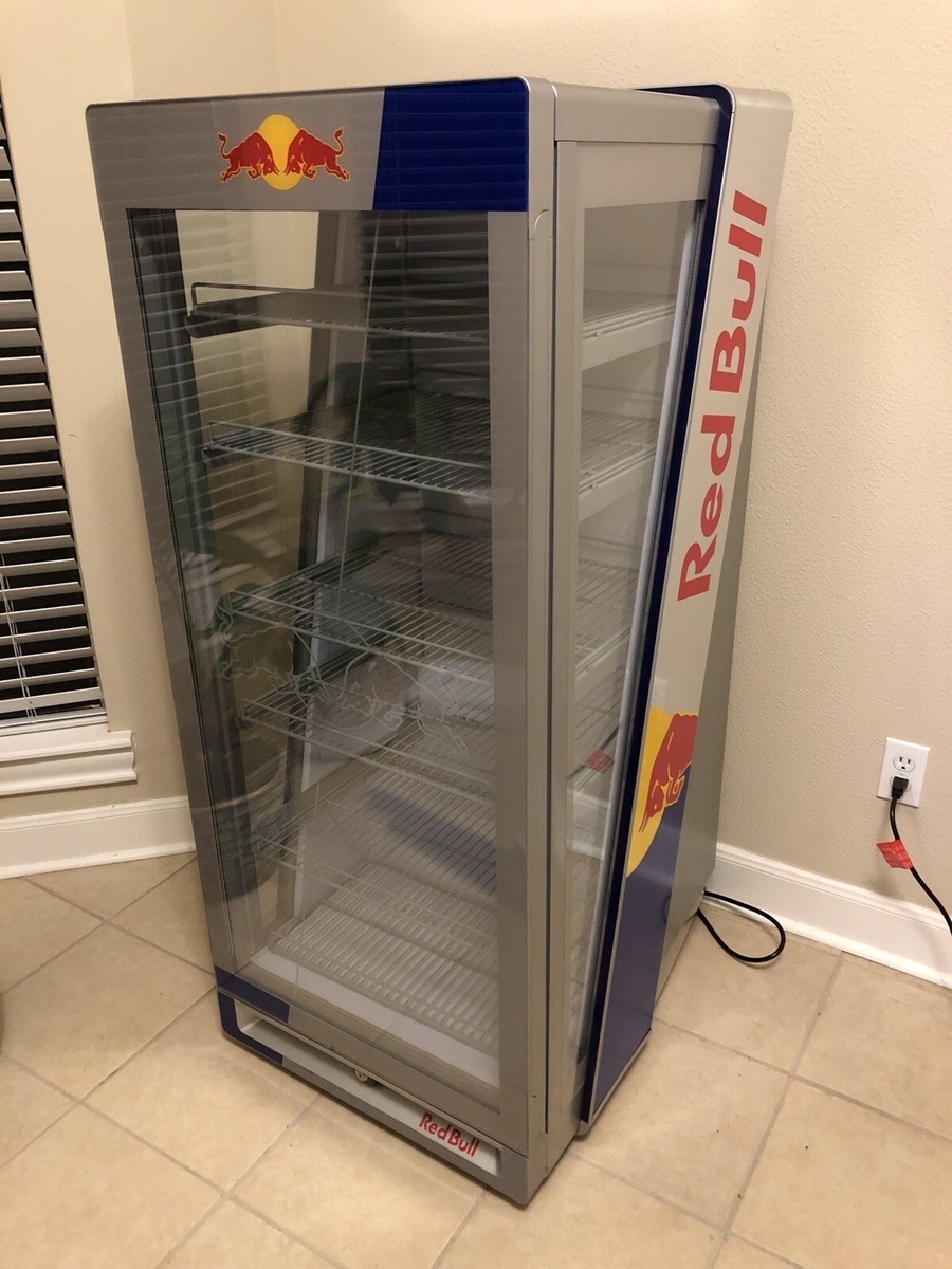 New Red Bull Energy Refrigerator Glass Door Aluminum Bar