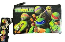 Nickelodeon Ninja Turtles Lanyard ID Ticket Key Chain Badge Holder Wallet Black