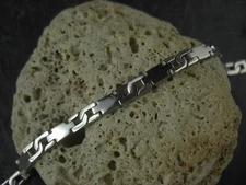 Bracelet Elegant Elegant Partially Frosted 925 Sterling Silver