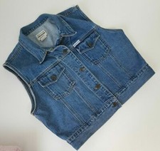 Original Jordache Cropped Jean Vest Large Vintage - FITS Medium See Measurements