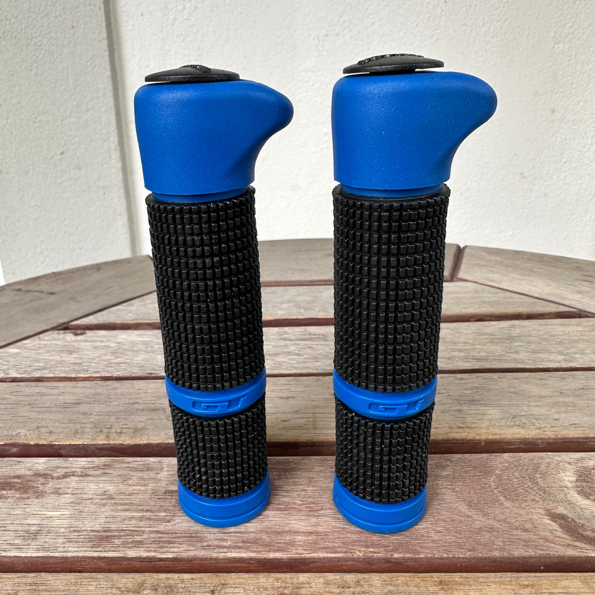 GT BMX Flangeless Bike Bicycle Handle Handlebar Rubber Grips Blue