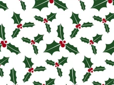 Holly Berries Christmas Tissue Paper # 411 ~ 10 Large Sheets