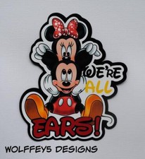 DISNEY TITLE FAMILY VACATION premade paper piecing scrapbook diecut piece page