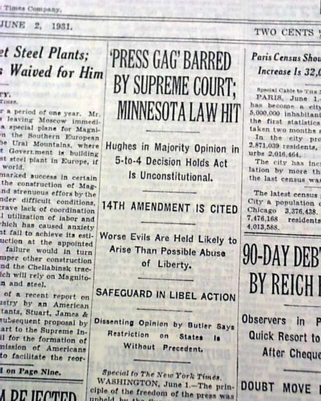 Freedom of Speech Near MN United States Supeme Court Decision