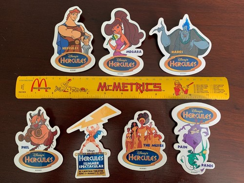 Disney Hercules Summer Spectacular complete set 7 buttons El Capitan 1997 - Picture 8 of 8