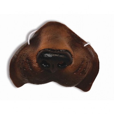 Deluxe BROWN DOG NOSE Puppy Latex Rubber Canine Animal Costume Mask Toy Funny  