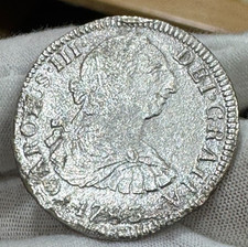 MEXICO 1783 Mo F.F. ~  EL CAZADOR SILVER 2 REALES ~ SUNKEN TREASURE