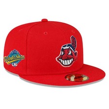 New Cleveland Indians Red 1995 World Series Men's 59FIFTY Fit Cap - 5950 Cap