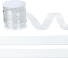 10.94 Yards(10m) Clear Elastic Strap, 15mm/0.59inch Wide Transparent Elastic Ban