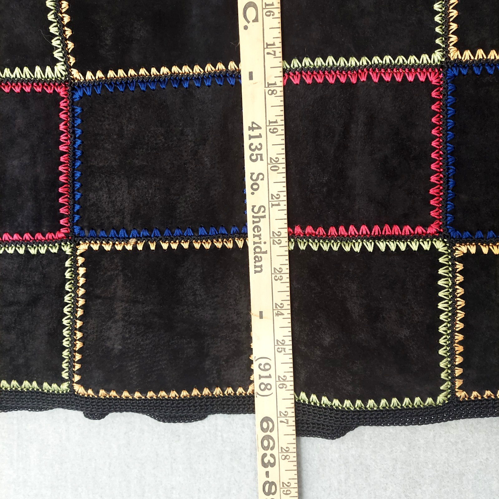 SMH Boutique Patchwork Boho Jacket Womens Suede E… - image 13