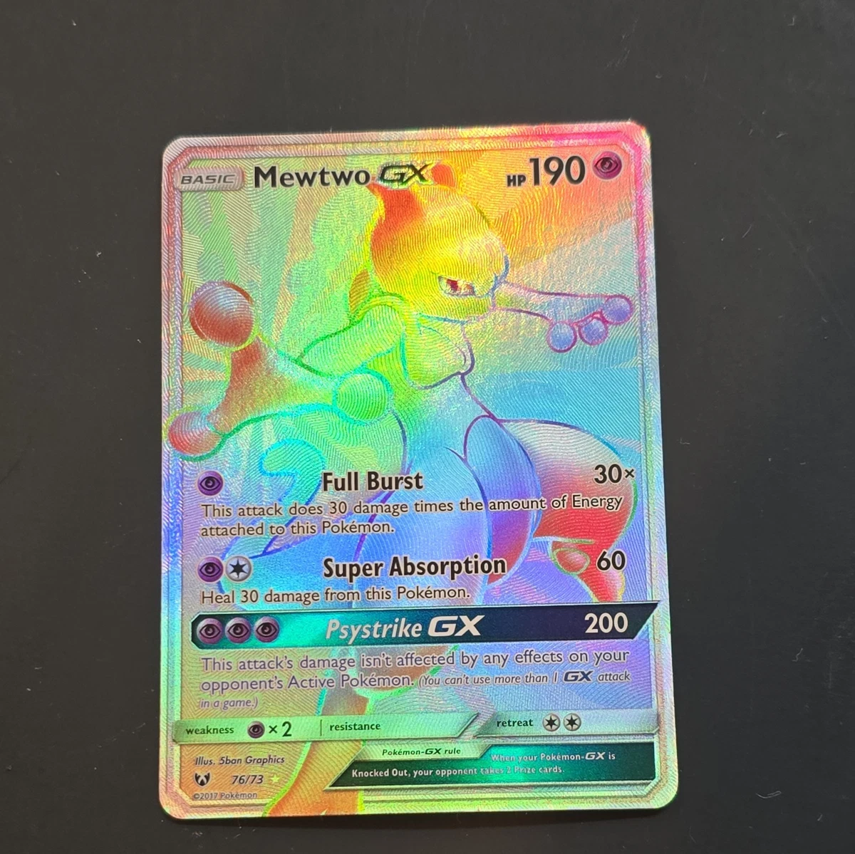 Mewtwo Pokémon TCG Shining Legends Secret Rare Individual