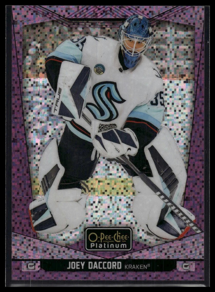 2024-25 O-Pee-Chee Platinum #179 Joey Daccord Violet Pixels #/299 SN