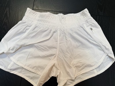lululemon athletica White Elastic Waist Athletic Shorts
