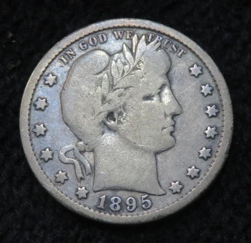 1895-S Barber Quarter * Semi Key Date * Great for a Book * 5893
