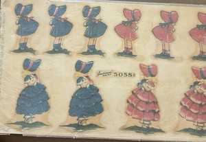 SUNBONNET GIRL- American’s Betty Best Vintage Decals- #5058- Vintage Mint