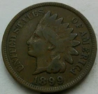 US 1899 Indian Head Cent  **