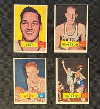 1957 Topps Neil Johnston, John “Johnny” Kerr, Andy Phillip, George King HOF RC