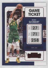 2021-22 Panini Contenders Game Ticket Red Rudy Gobert #61 0g27