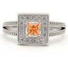 1CT  Padparadscha 925 Sterling Silver Ring Sz 7 N3-4 — photo 1