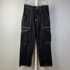 Urban Outfitters BDG Cargo Jeans Pants Womens 29 Black Slouchy Skater