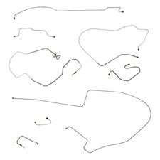 1970 Dodge Charger Complete Manual Disc Brake Line Set Kit 8-34 Axle Oe Steel